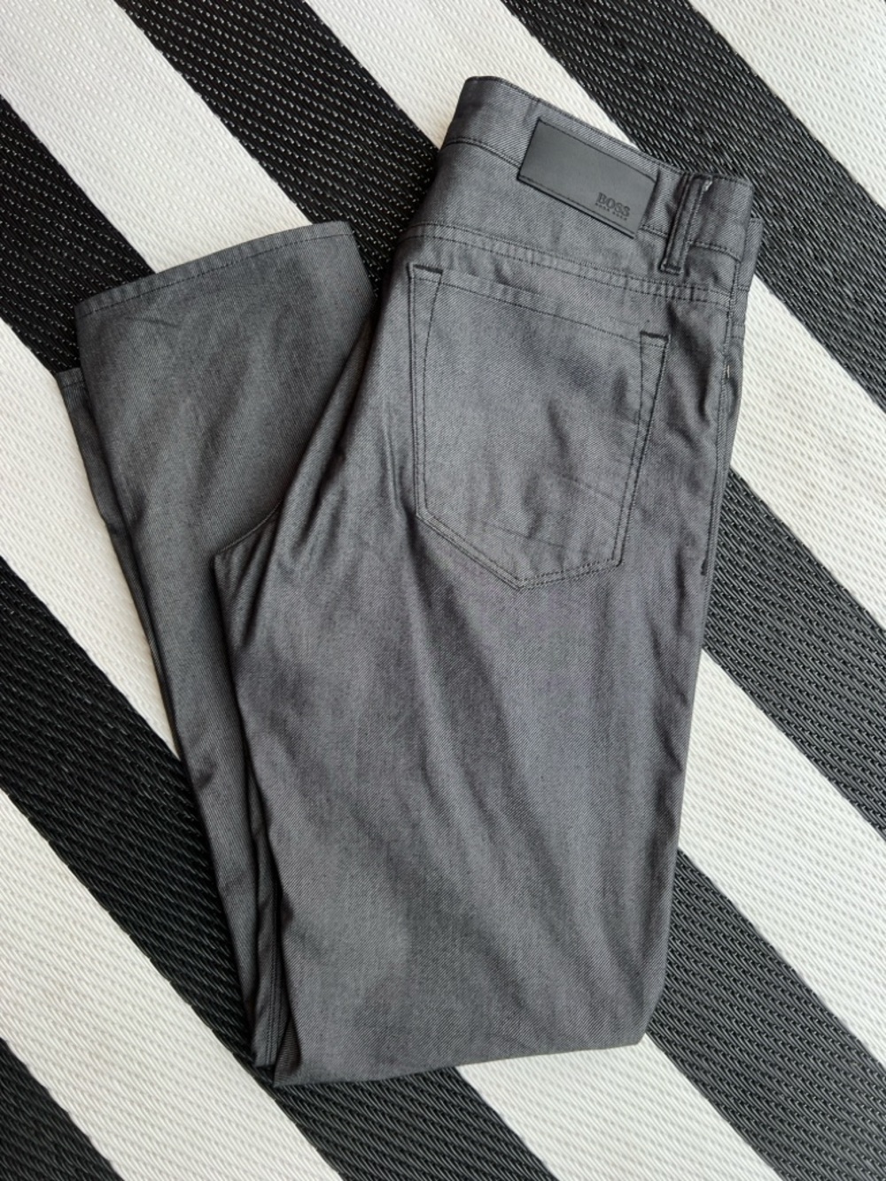 BOSS Men's Charcoal Slim Jeans